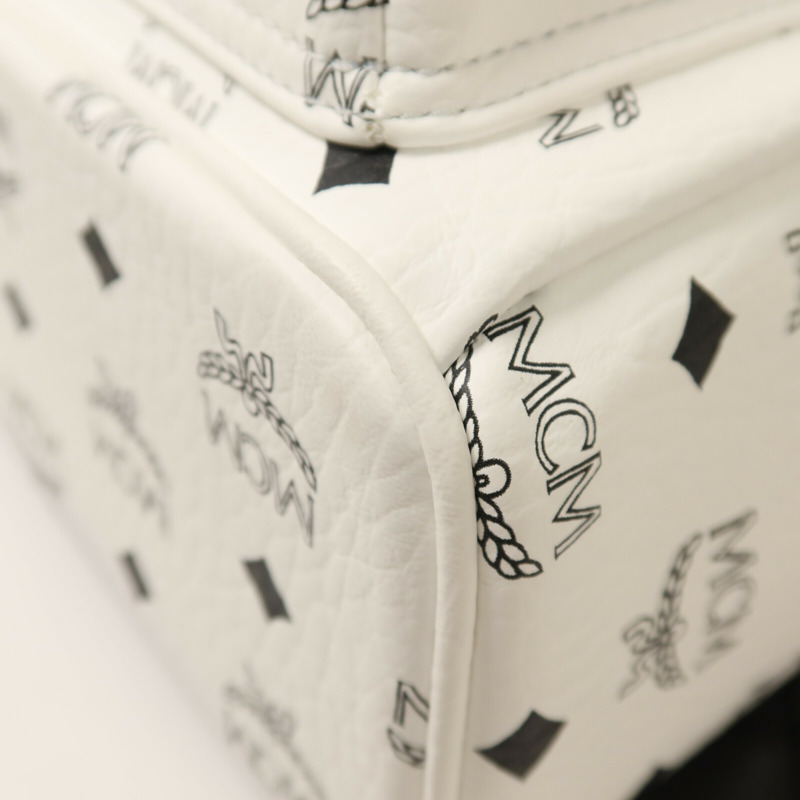 MCM 塗屠帆布Backpack銀扣背包-14