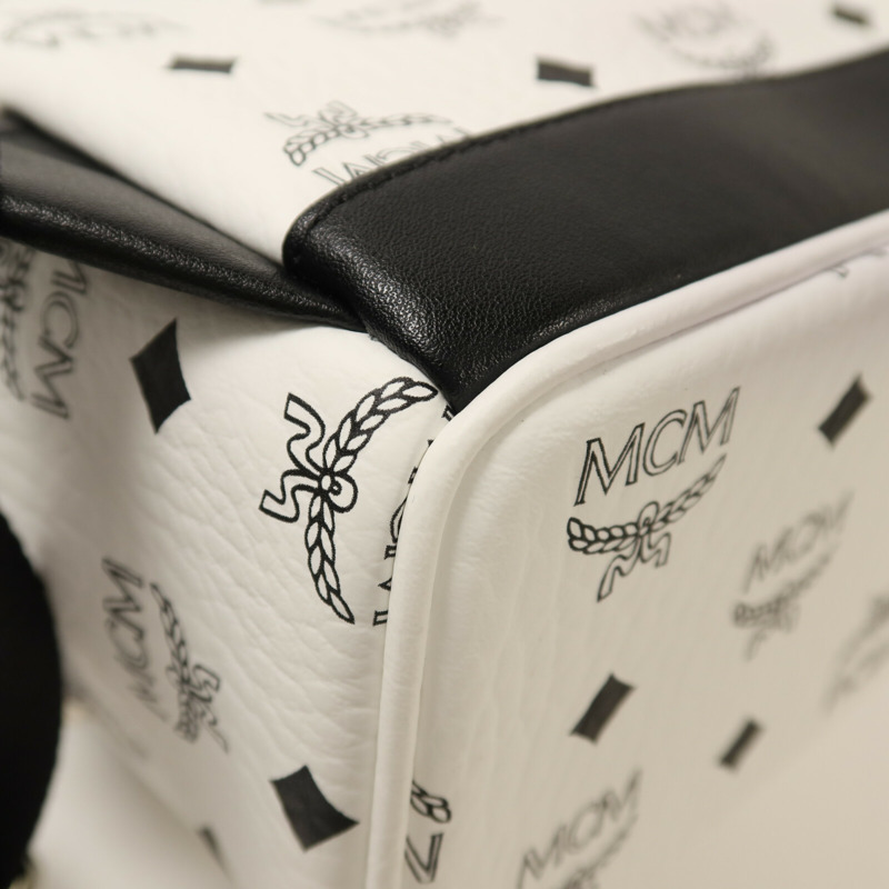 MCM 塗屠帆布Backpack銀扣背包-15