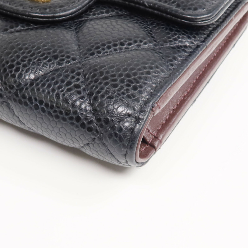 CHANEL 牛皮皮革Wallet金扣錢包-6