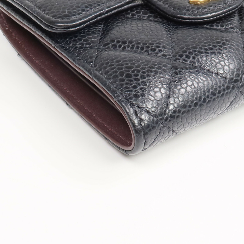 CHANEL 牛皮皮革Wallet金扣錢包-7