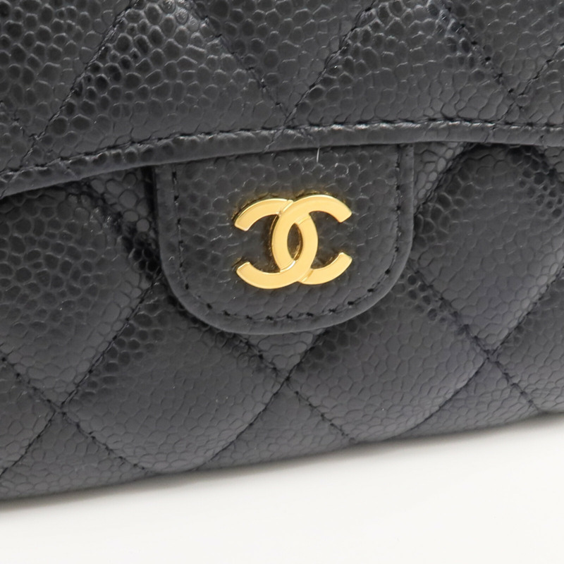 CHANEL 牛皮皮革Wallet金扣錢包-10