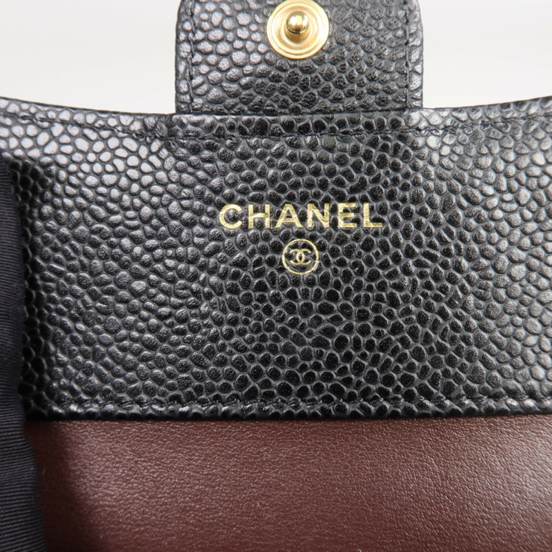 CHANEL 牛皮皮革Wallet金扣錢包-12