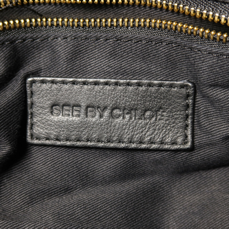 SEE BY CHLOE 牛皮皮革Shoulder Bag金扣手挽肩背兩用袋-5