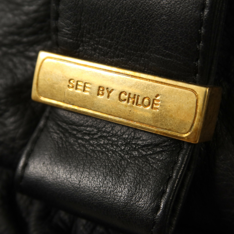 SEE BY CHLOE 牛皮皮革Shoulder Bag金扣手挽肩背兩用袋-10