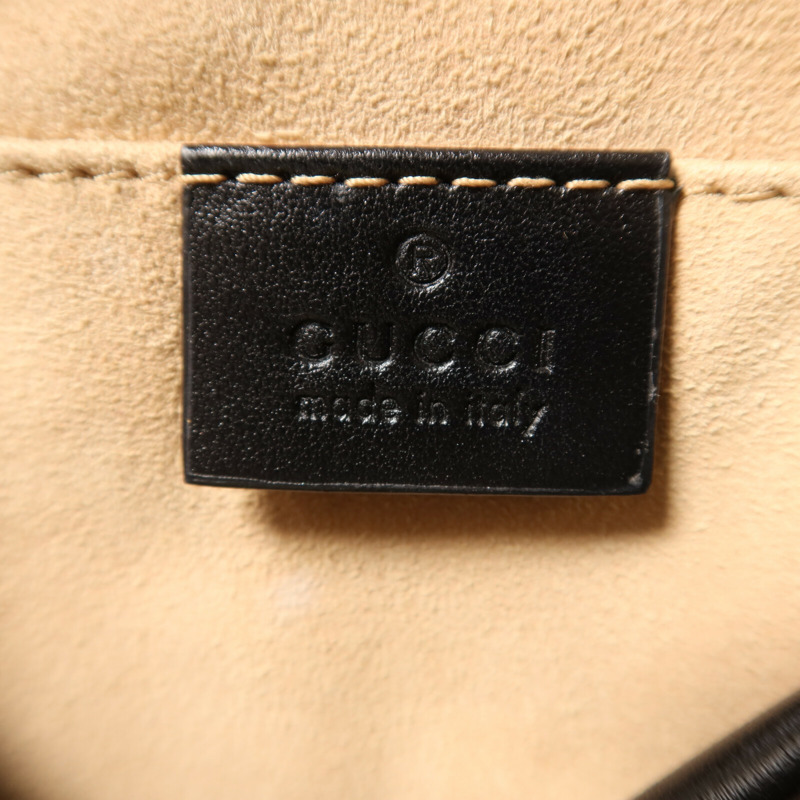 GUCCI 牛皮皮革GG Marmont金扣鏈帶肩背袋-5