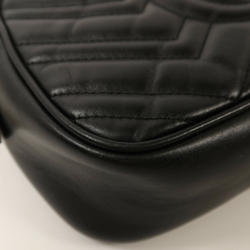 GUCCI 牛皮皮革GG Marmont金扣鏈帶肩背袋-12