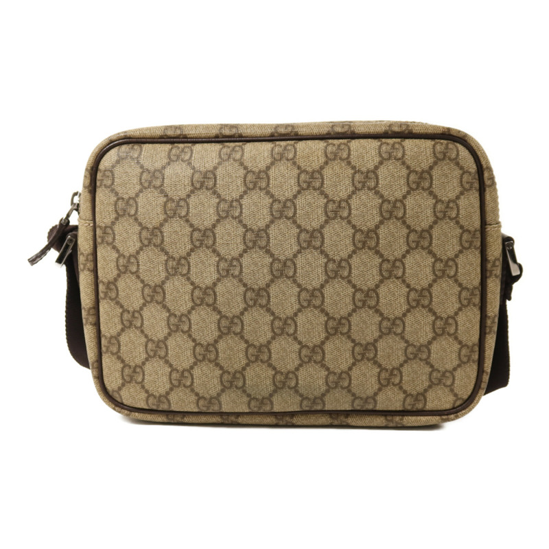 GUCCI 塗層帆布Shoulder Bag銀扣肩背袋-1