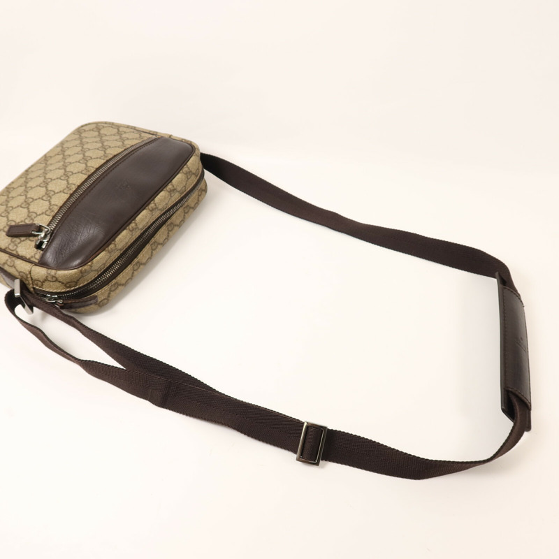 GUCCI 塗層帆布Shoulder Bag銀扣肩背袋-7