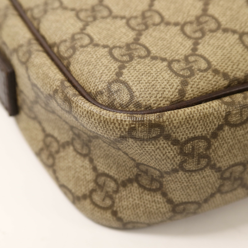 GUCCI 塗層帆布Shoulder Bag銀扣肩背袋-10