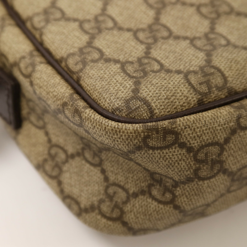 GUCCI 塗層帆布Shoulder Bag銀扣肩背袋-12