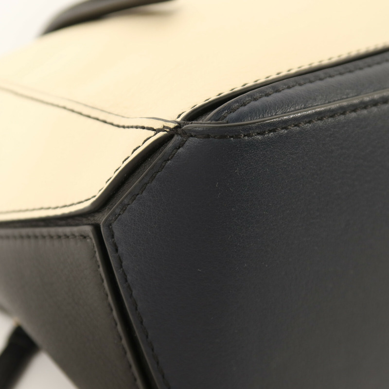 LOEWE 牛皮皮革Puzzle Small金扣手挽肩背兩用袋-11