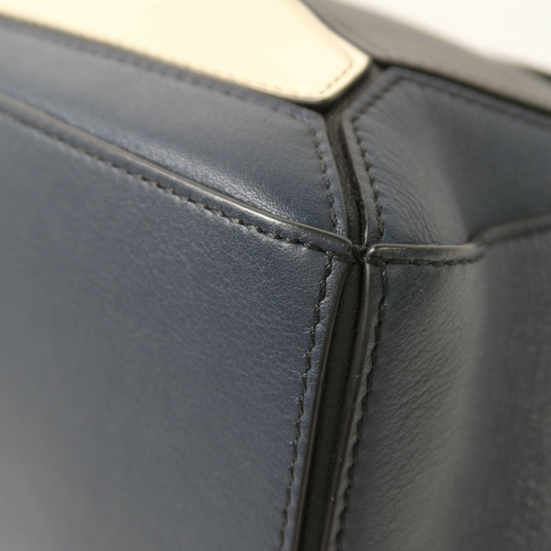 LOEWE 牛皮皮革Puzzle Small金扣手挽肩背兩用袋-12