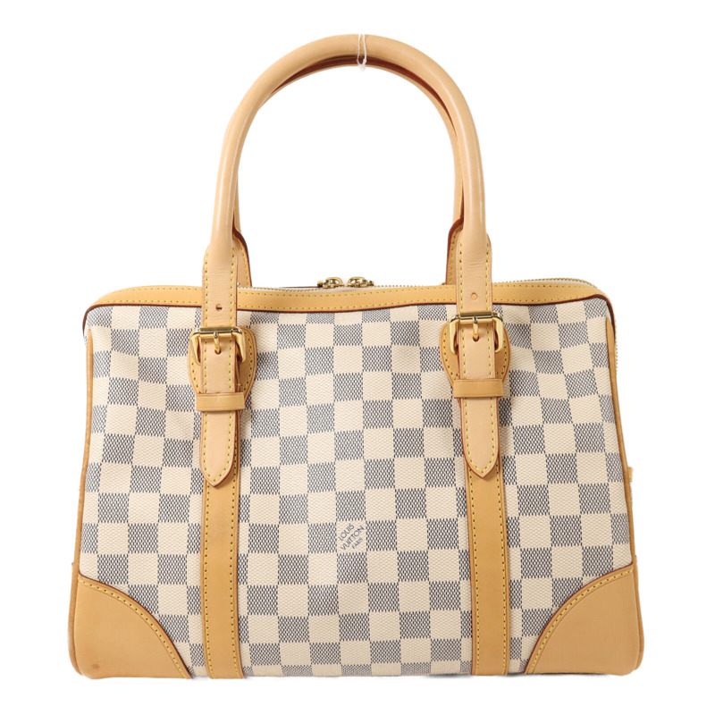 LOUIS VUITTON Damier Azur Berkeley金扣手挽袋-1