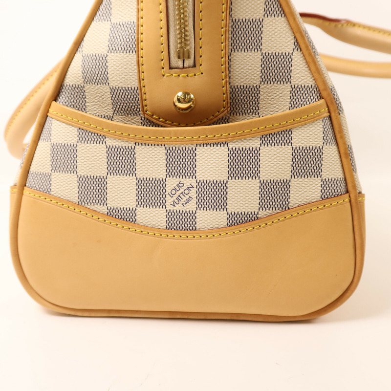 LOUIS VUITTON Damier Azur Berkeley金扣手挽袋-14
