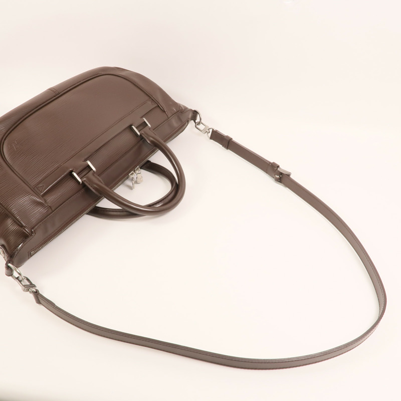 LOUIS VUITTON Epi Dhanura MM銀扣手挽肩背兩用袋-7