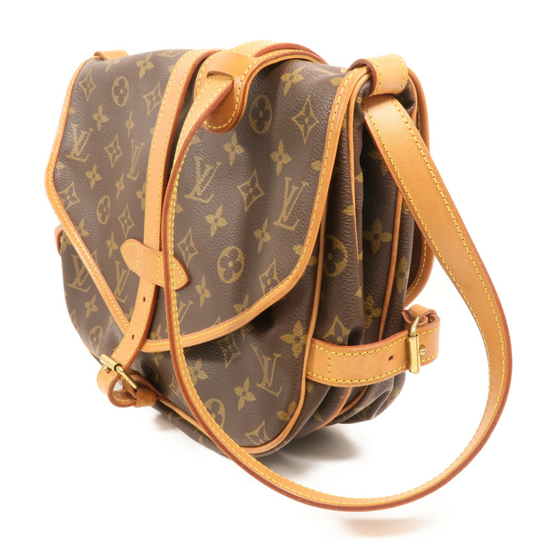 LOUIS VUITTON Monogram Saumur 30金扣肩背袋-2