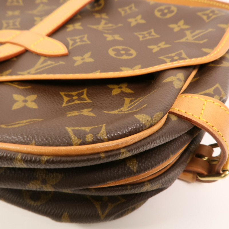 LOUIS VUITTON Monogram Saumur 30金扣肩背袋-9
