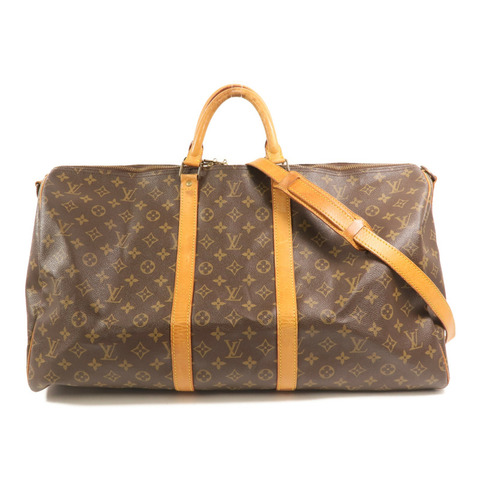 LOUIS VUITTON Monogram Keepall 55金扣手挽肩背兩用袋