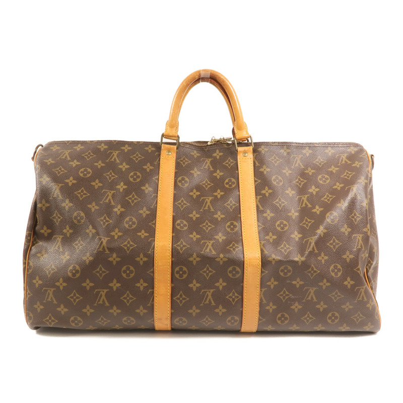 LOUIS VUITTON Monogram Keepall 55金扣手挽肩背兩用袋-1