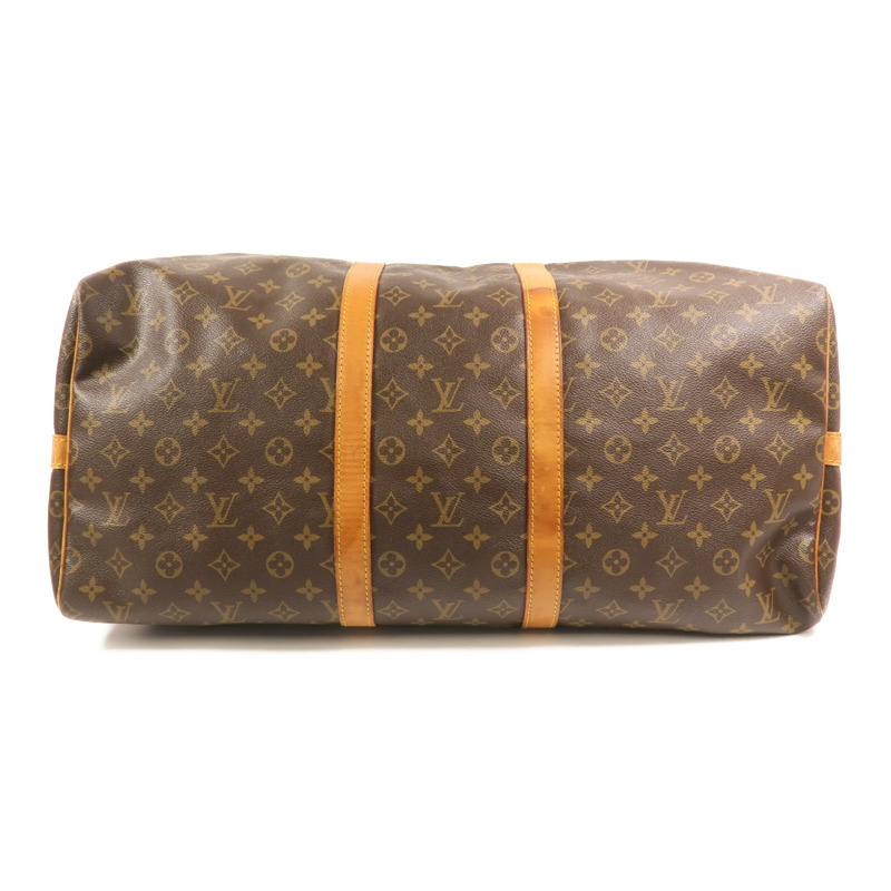 LOUIS VUITTON Monogram Keepall 55金扣手挽肩背兩用袋-3