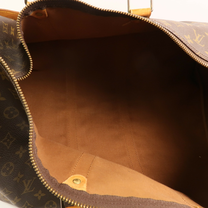 LOUIS VUITTON Monogram Keepall 55金扣手挽肩背兩用袋-4