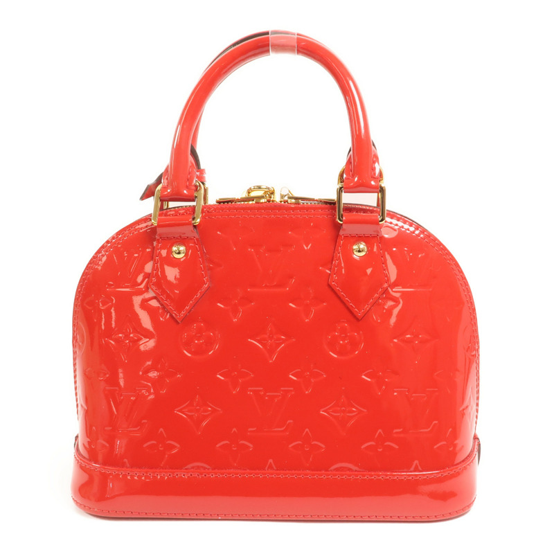 LOUIS VUITTON Monogram Vernis Alma BB金扣手挽肩背兩用袋-1
