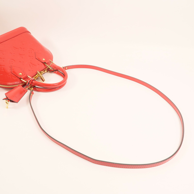 LOUIS VUITTON Monogram Vernis Alma BB金扣手挽肩背兩用袋-7