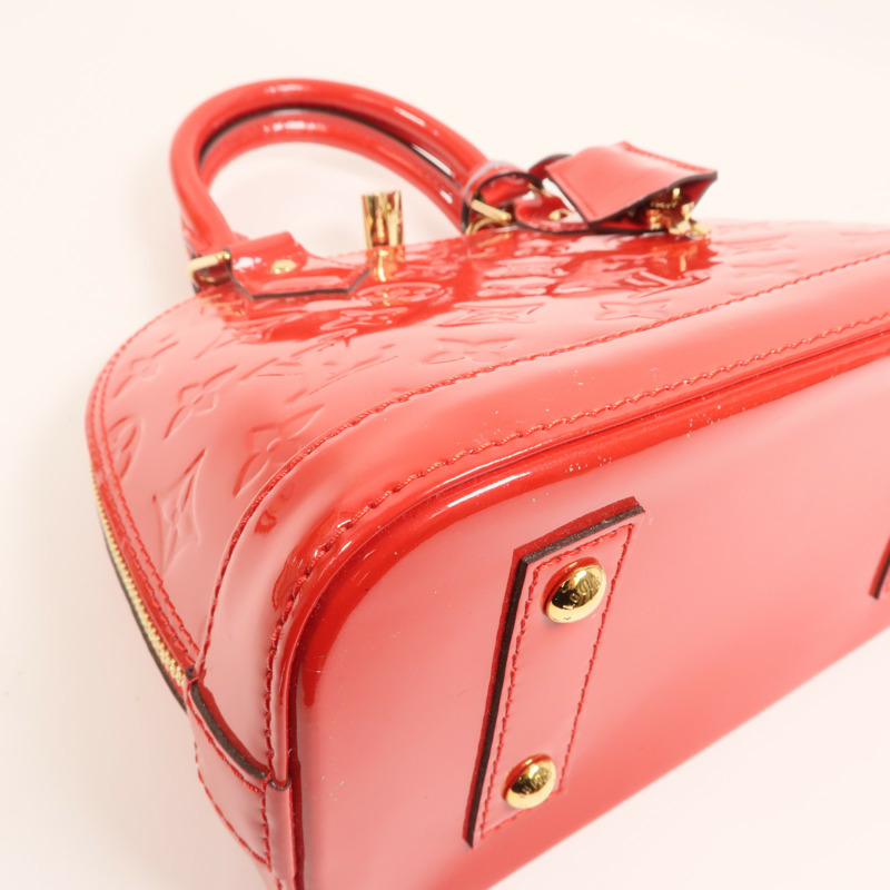 LOUIS VUITTON Monogram Vernis Alma BB金扣手挽肩背兩用袋-9