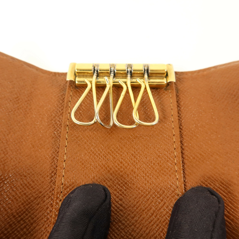 LOUIS VUITTON Monogram 4 Key Holder金扣鎖匙包-5