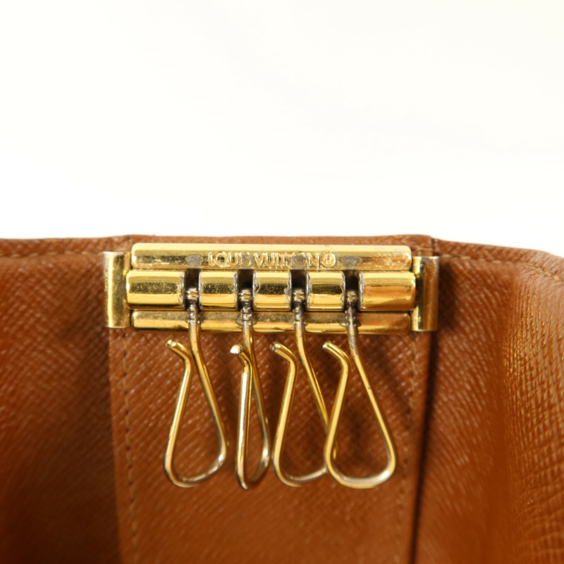 LOUIS VUITTON Monogram 4 Key Holder金扣鎖匙包-8
