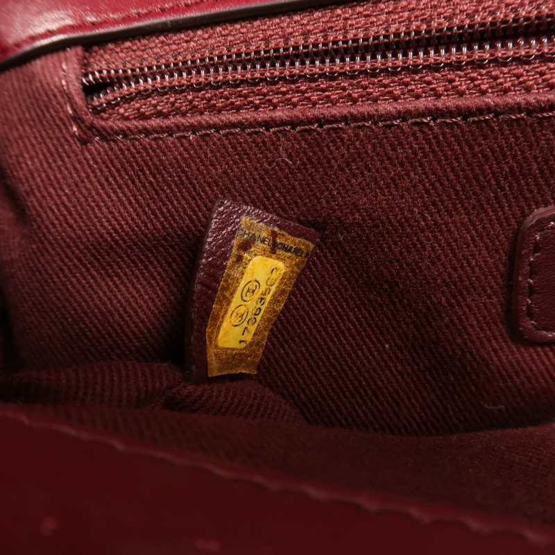 CHANEL 牛皮皮革Tote Bag金扣鏈帶肩背袋-6