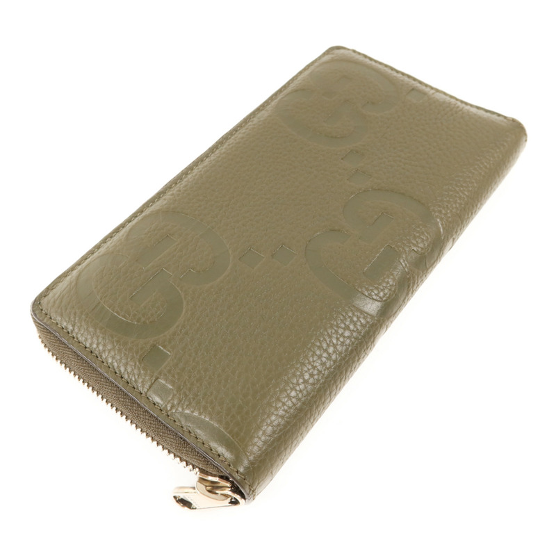 GUCCI 牛皮皮革Long Round Wallet銀扣長錢包-2