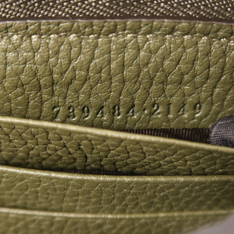 GUCCI 牛皮皮革Long Round Wallet銀扣長錢包-6