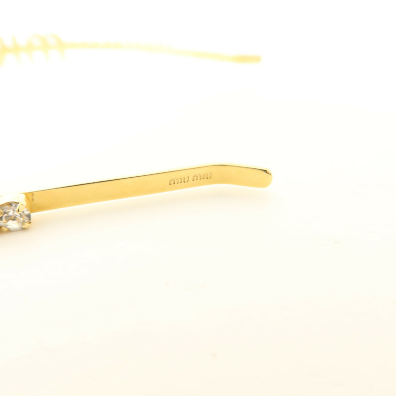 Miu Miu 金屬/水晶Hair Band頭箍-5