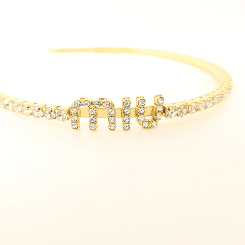 Miu Miu 金屬/水晶Hair Band頭箍-7