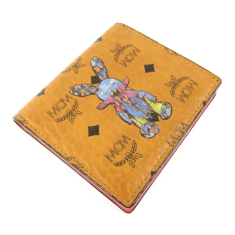 MCM 牛皮皮革Bifold Wallet金扣錢包-2