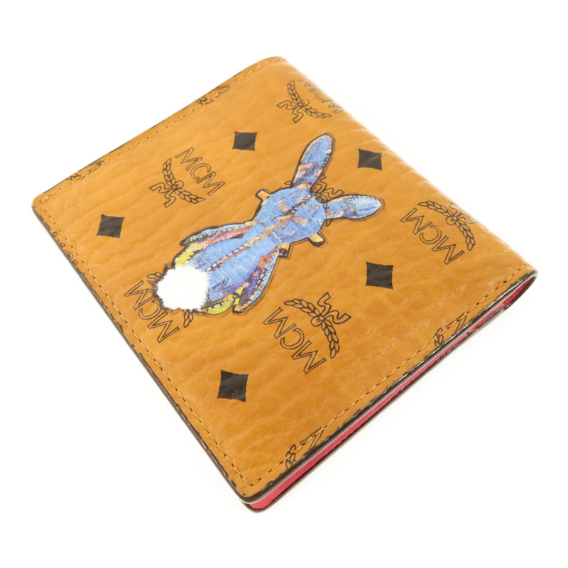 MCM 牛皮皮革Bifold Wallet金扣錢包-3