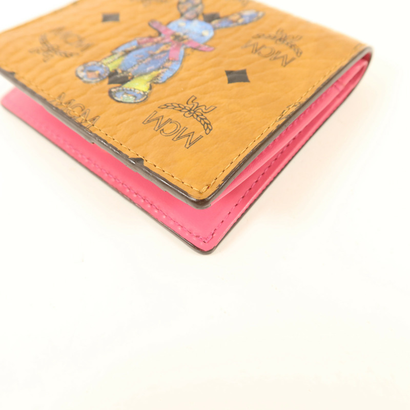 MCM 牛皮皮革Bifold Wallet金扣錢包-11