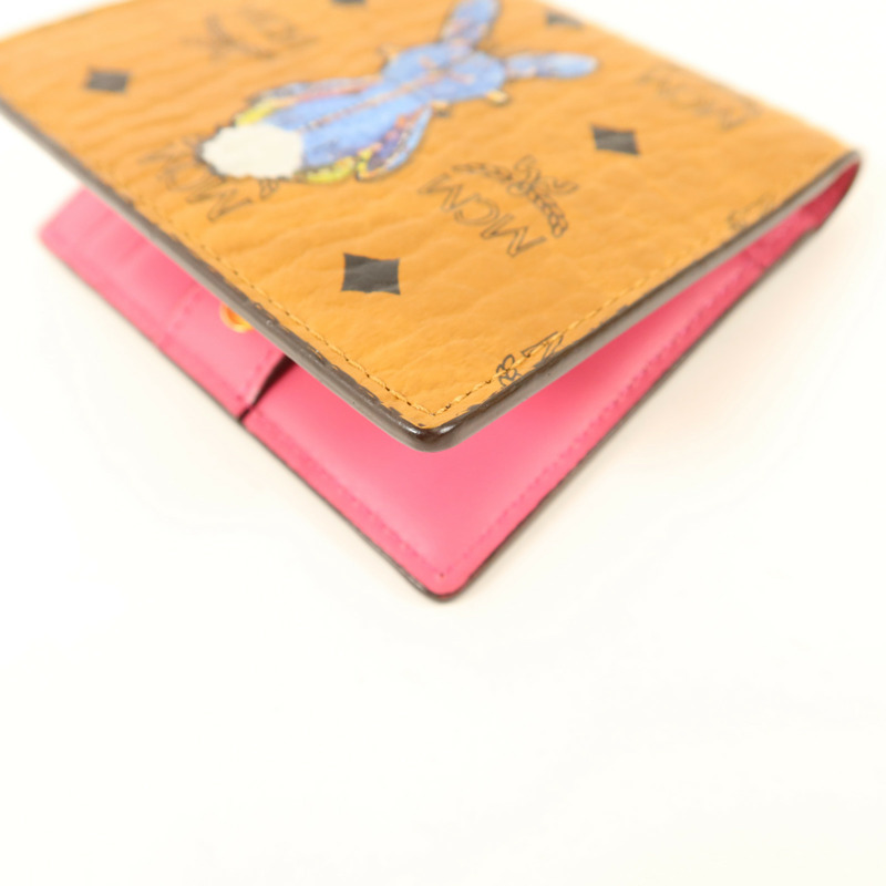 MCM 牛皮皮革Bifold Wallet金扣錢包-13