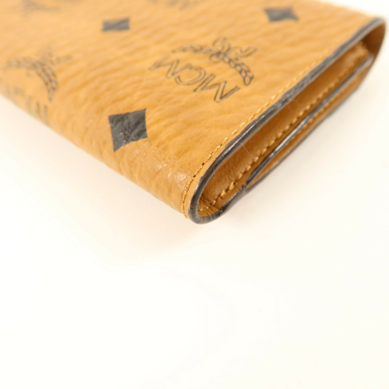 MCM 牛皮皮革Trifold Wallet金扣錢包-13