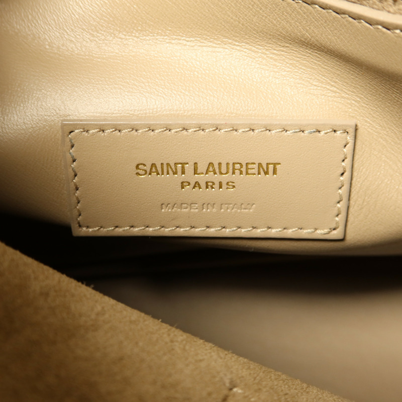 SAINT LAURENT 牛皮皮革LE 5 A 7 Hobo Small金扣肩背袋-5
