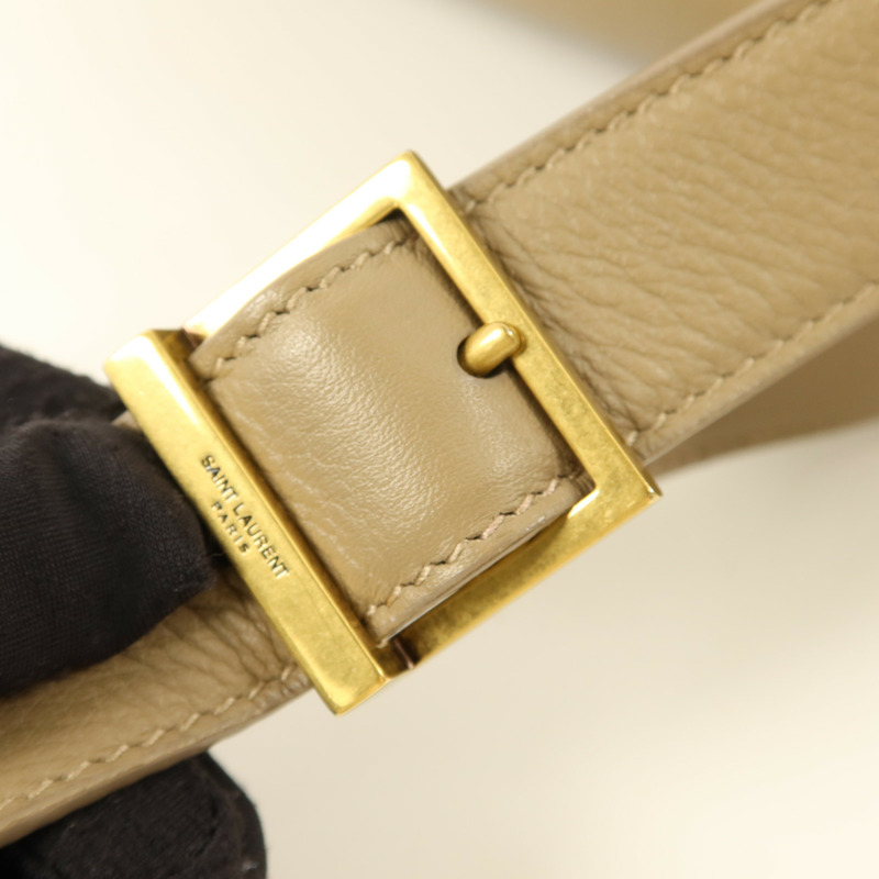 SAINT LAURENT 牛皮皮革LE 5 A 7 Hobo Small金扣肩背袋-11