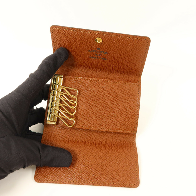 LOUIS VUITTON Monogram 6 Key Holder金扣鎖匙包-4