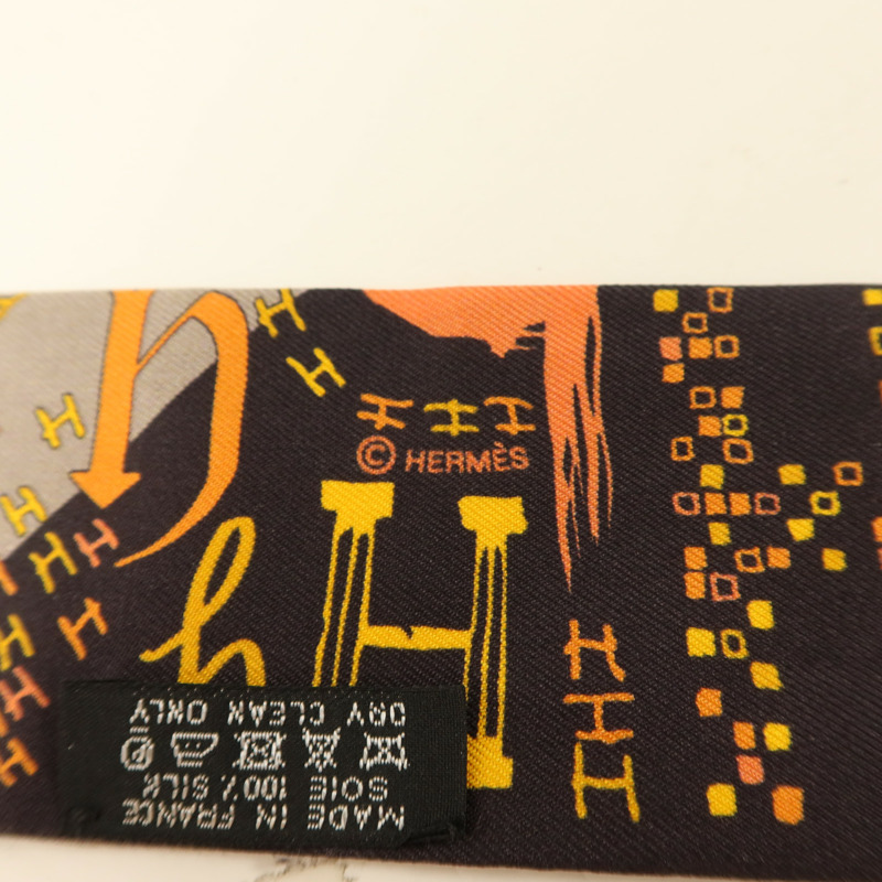 HERMES 絲質Twilly絲巾-5