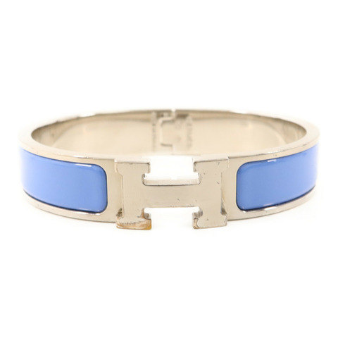 HERMES 金屬Clic H銀扣手鐲