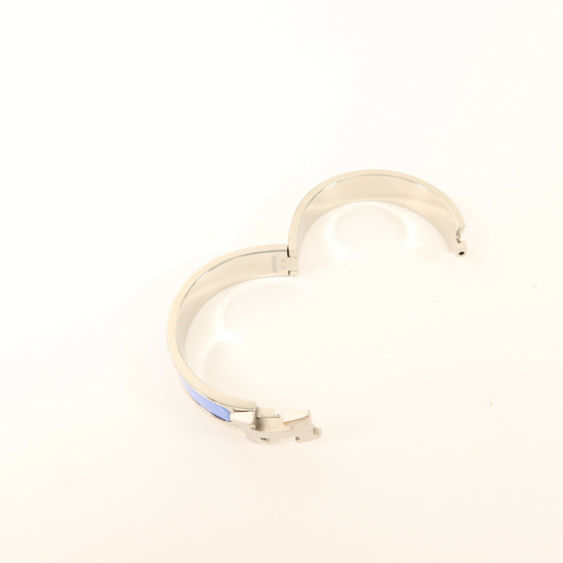 HERMES 金屬Clic H銀扣手鐲-6