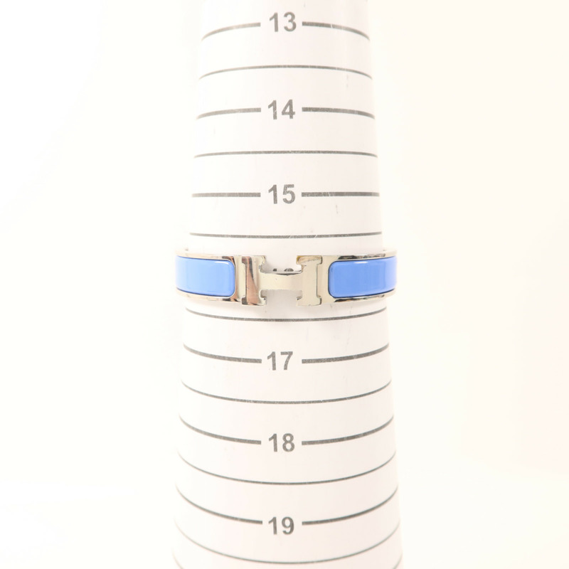 HERMES 金屬Clic H銀扣手鐲-9