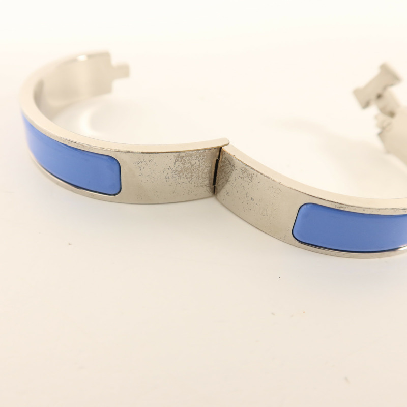 HERMES 金屬Clic H銀扣手鐲-13