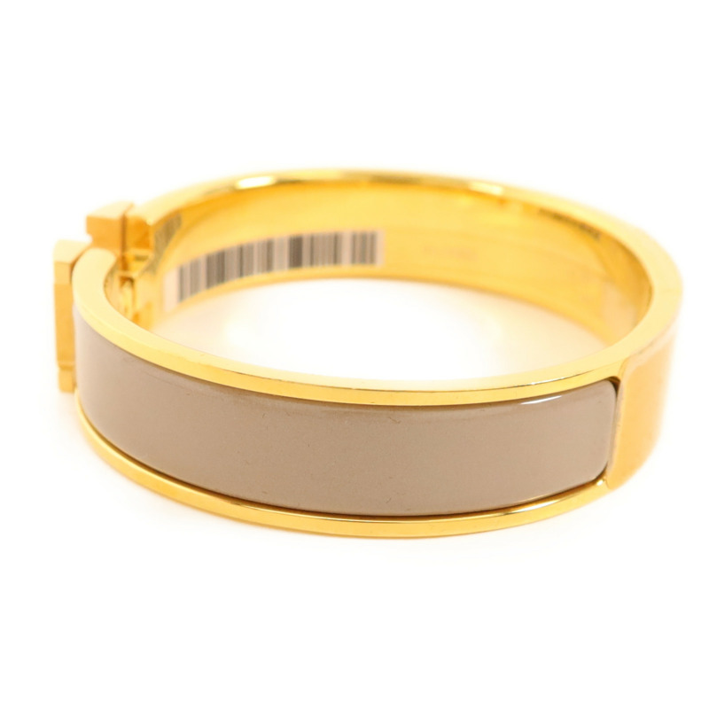 HERMES 金屬Clic H金扣手鐲Marron Glace-1
