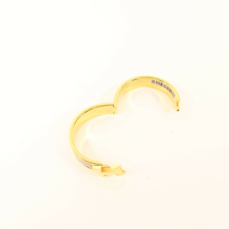 HERMES 金屬Clic H金扣手鐲Marron Glace-6